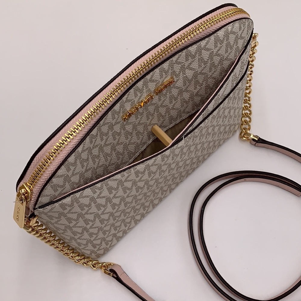 Michael Kors Jet Set Travel Medium Logo Dome Crossbody Bag - Picture 6 of 16